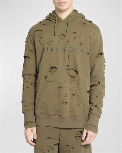 givenchy hooded down hoodie|givenchy destroyed hoodie.